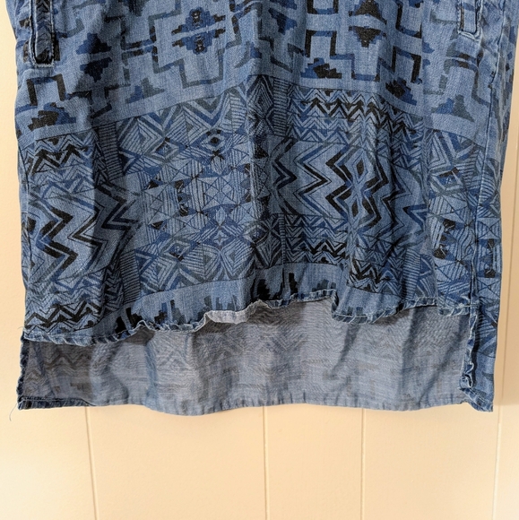 Philosophy Blue Geometric High Low Dress - Picture 5 of 7